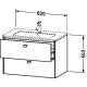 Тумба бетонно-серый матовый 82 см Duravit Brioso BR410200707