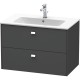 Тумба графит матовый 82 см Duravit Brioso BR410201049