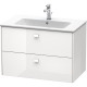 Тумба белый глянец 82 см Duravit Brioso BR410202222