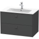 Тумба графит матовый 82 см Duravit Brioso BR410204949