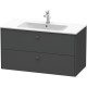 Тумба графит матовый 102 см Duravit Brioso BR410304949