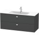 Тумба графит матовый 122 см Duravit Brioso BR410401049