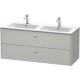 Тумба бетонно-серый матовый 129 см Duravit Brioso BR410500707