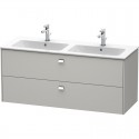 Тумба бетонно-серый матовый 129 см Duravit Brioso BR410501007 Тумба бетонно-серый матовый 129 см Duravit Brioso BR410501007