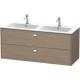 Тумба серый дуб 129 см Duravit Brioso BR410501035