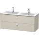 Тумба тауп матовый 129 см Duravit Brioso BR410501091