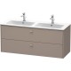 Тумба базальт матовый 129 см Duravit Brioso BR410504343