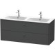 Тумба графит матовый 129 см Duravit Brioso BR410504949