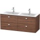 Тумба темный орех 129 см Duravit Brioso BR410601021