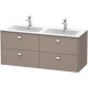 Тумба базальт матовый 129 см Duravit Brioso BR410601043