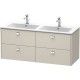 Тумба тауп матовый 129 см Duravit Brioso BR410601091