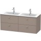 Тумба базальт матовый 129 см Duravit Brioso BR410604343