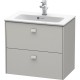 Тумба бетонно-серый матовый 62 см Duravit Brioso BR411000707