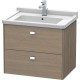 Тумба серый дуб 67 см Duravit Brioso BR414101035