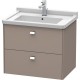 Тумба базальт матовый 67 см Duravit Brioso BR414101043