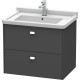 Тумба графит матовый 67 см Duravit Brioso BR414101049