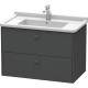 Тумба графит матовый 82 см Duravit Brioso BR414204949