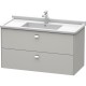 Тумба бетонно-серый матовый 102 см Duravit Brioso BR414301007