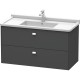 Тумба графит матовый 102 см Duravit Brioso BR414301049