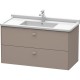 Тумба базальт матовый 102 см Duravit Brioso BR414304343