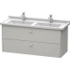 Тумба бетонно-серый матовый 122 см Duravit Brioso BR414400707