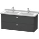 Тумба графит матовый 122 см Duravit Brioso BR414401049