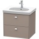 Тумба базальт матовый 62 см Duravit Brioso BR414501043