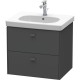 Тумба графит матовый 62 см Duravit Brioso BR414504949