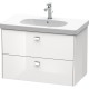 Тумба белый глянец 82 см Duravit Brioso BR414601022