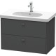 Тумба графит матовый 82 см Duravit Brioso BR414604949