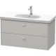 Тумба бетонно-серый матовый 102 см Duravit Brioso BR414700707