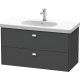 Тумба графит матовый 102 см Duravit Brioso BR414701049