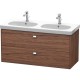 Тумба темный орех 117 см Duravit Brioso BR414801021