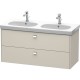 Тумба тауп матовый 117 см Duravit Brioso BR414801091