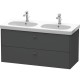 Тумба графит матовый 117 см Duravit Brioso BR414804949