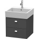 Тумба графит матовый 48,4 см Duravit Brioso BR415201049