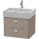 Тумба базальт матовый 58,4 см Duravit Brioso BR415301043