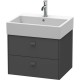 Тумба графит матовый 58,4 см Duravit Brioso BR415304949