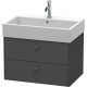 Тумба графит матовый 68,4 см Duravit Brioso BR415404949