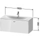 Тумба бетонно-серый матовый 102 см Duravit Brioso BR421301007