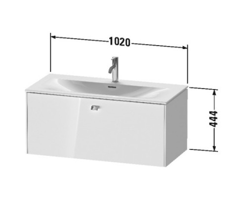 Тумба белый матовый 102 см Duravit Brioso BR421301018