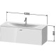 Тумба серый дуб 122 см Duravit Brioso BR421401035