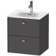 Тумба графит матовый 52 см Duravit Brioso BR430901049