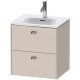 Тумба тауп матовый 52 см Duravit Brioso BR430901091