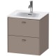 Тумба базальт матовый 52 см Duravit Brioso BR430904343