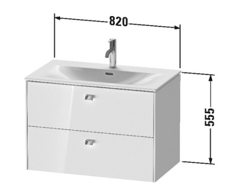 Тумба дуб 82 см Duravit Brioso BR431201030