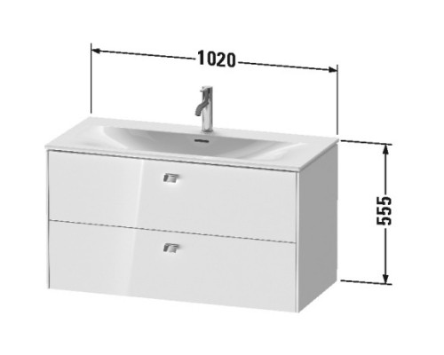 Тумба черный дуб 102 см Duravit Brioso BR431301016