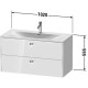 Тумба дуб 102 см Duravit Brioso BR431301030