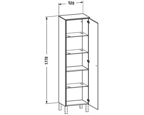 Пенал подвесной тауп матовый R Duravit Brioso BR1331R1091