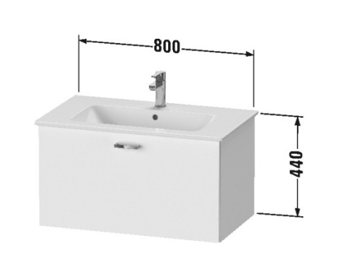 Тумба белый матовый 80 см Duravit XBase XB603101818